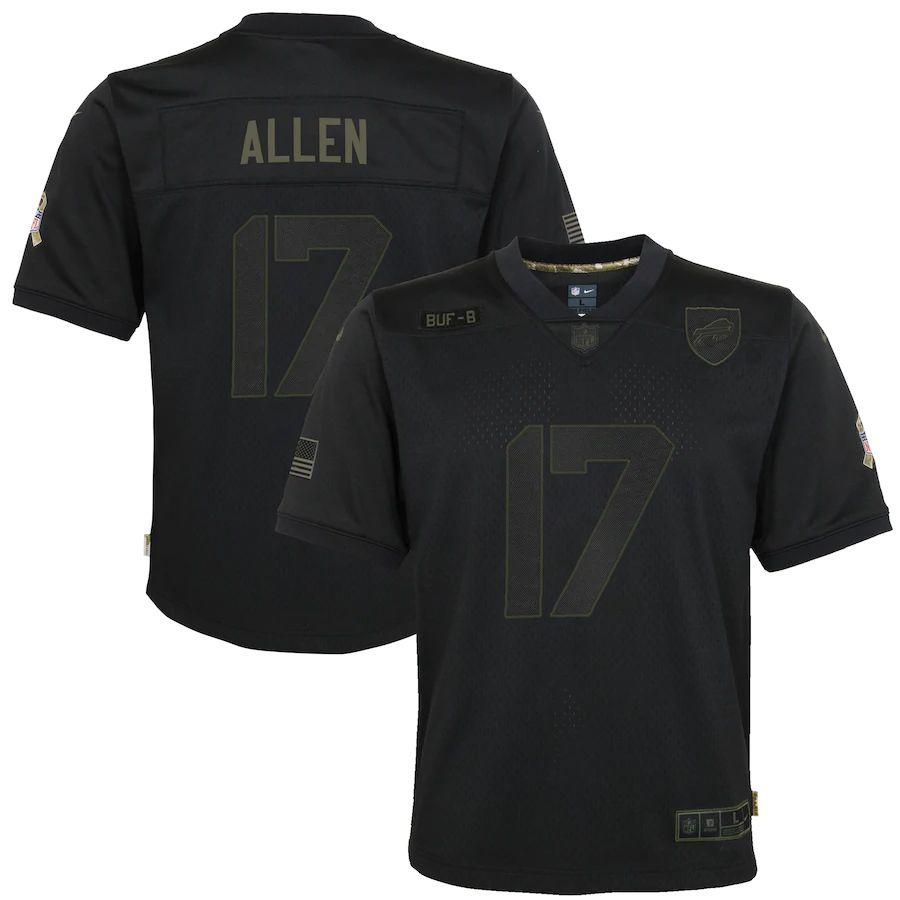 Youth Josh Allen Black 2020 Salute to Service Player Limited Team Jersey
