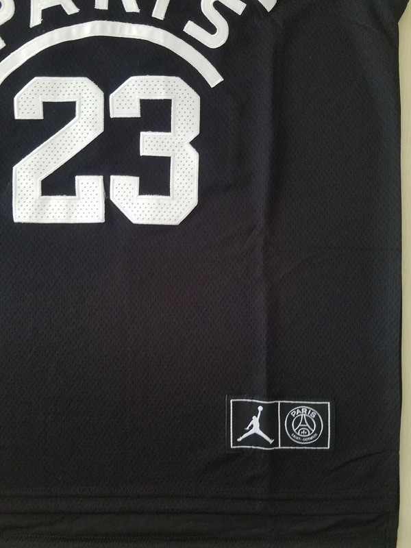 PSG Michael Jordan Black Basketball Jerseys