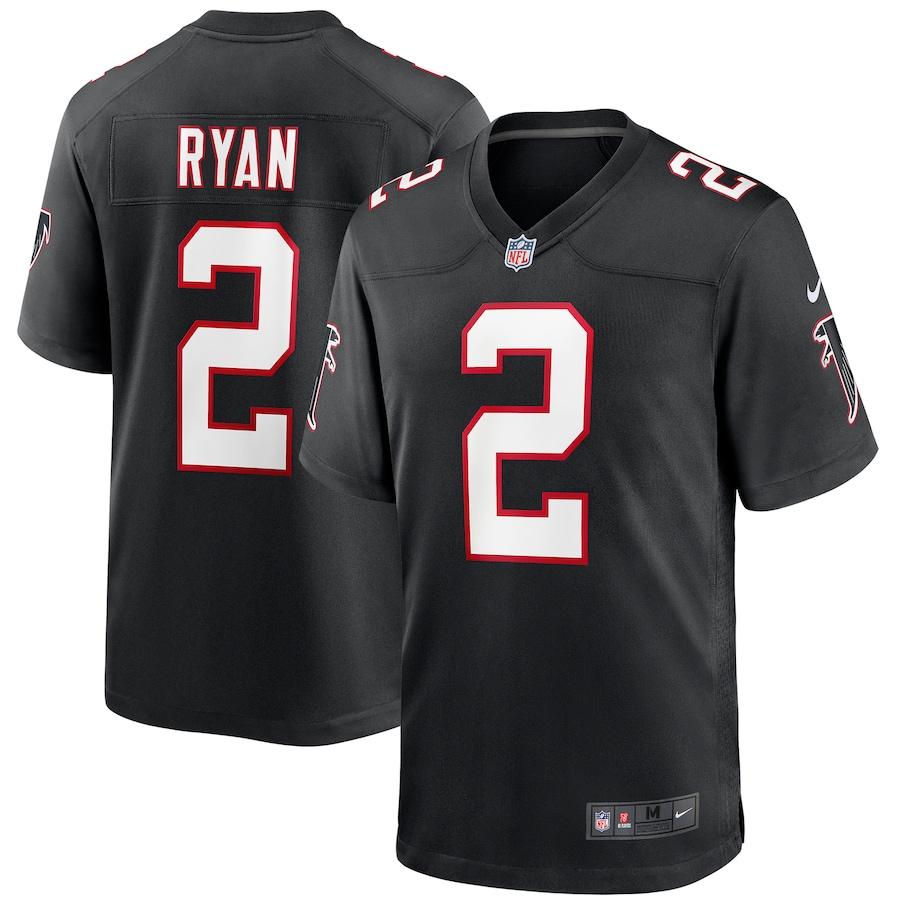 Men's Matt Ryan Black Throwback Player Limited Team Jersey