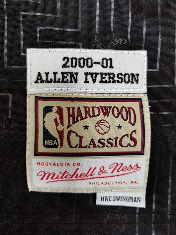 Men's Allen Iverson Black Retro Classic Team Jersey