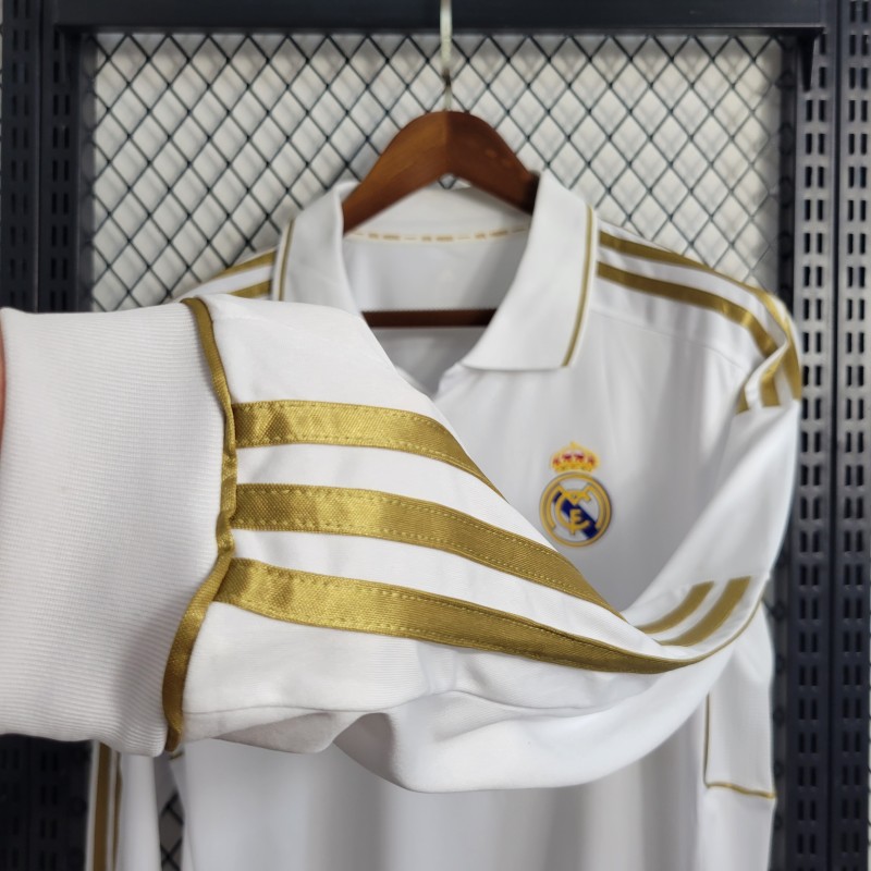 Retro Real Madrid 11/12 Long Sleeve Home Jersey