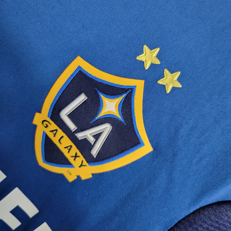 Retro 11-12 La Galaxy Long Sleeve Away Blue Jersey