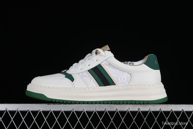 Gucci Chunky B Screener GG Sneakers Retro Style with Classic GG Canvas and Leather Trim - 9Y9209666