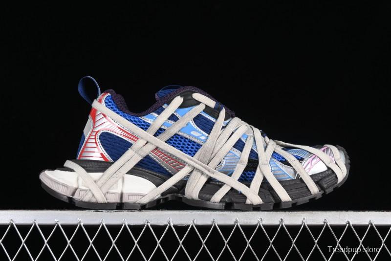 Balenciaga Phantom Sneaker 10th Generation Lace-Up Running Shoes with Transparent Heel Strap - W3XLL0525