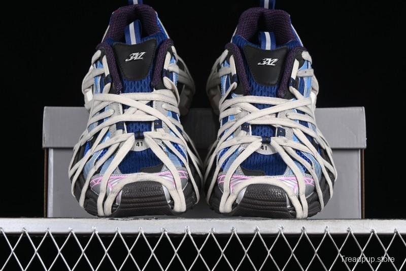 Balenciaga Phantom Sneaker 10th Generation Lace-Up Running Shoes with Transparent Heel Strap - W3XLL0525