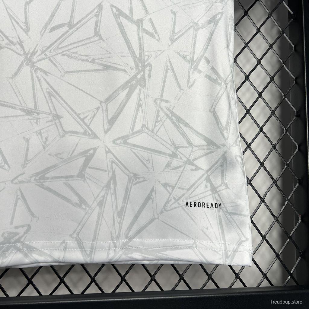 24/25 Kids Real Madrid White Pre-match Training Jersey