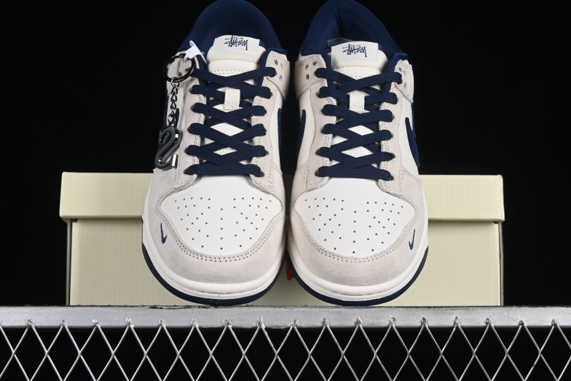 Stussy x Nike SB Dunk Low Collaboration Anniversary Edition Premium Customized Low-Top Casual Skate Shoes - DQ1098-339
