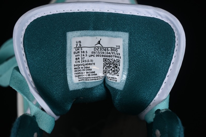 Nike Air Jordan 1 Mid "Bleached Turquoise" Casual Sneakers - DZ3745-300