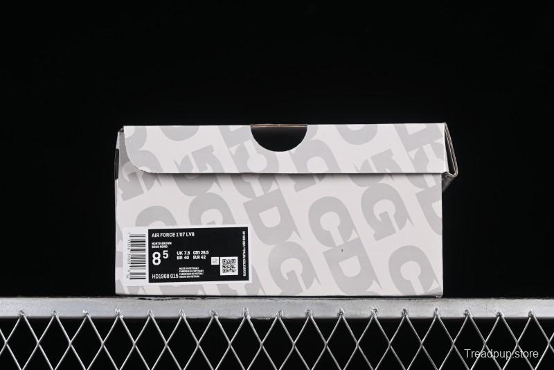 Nike Air Force 1'07 Low The North Face CDG Collaboration - Beige Grey Pigskin Low-Top Casual Sneakers - HD1968-015