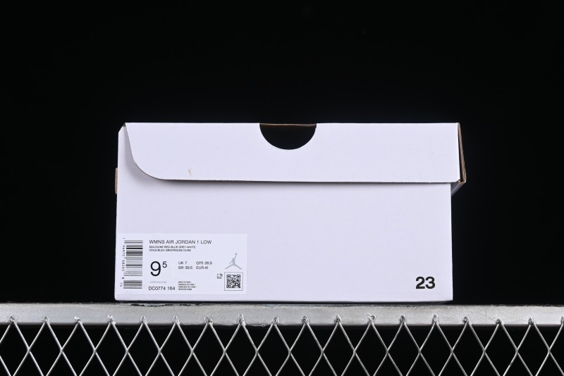 Nike Air Jordan 1 Low AJ1 White Blue Red Toe Casual Sneakers - DC0774-164