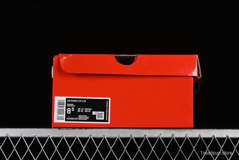 Supreme x Nike Air Force 1'07 Low Off-White Casual Skate Shoes with Zoom Air Cushion - HD1968-007