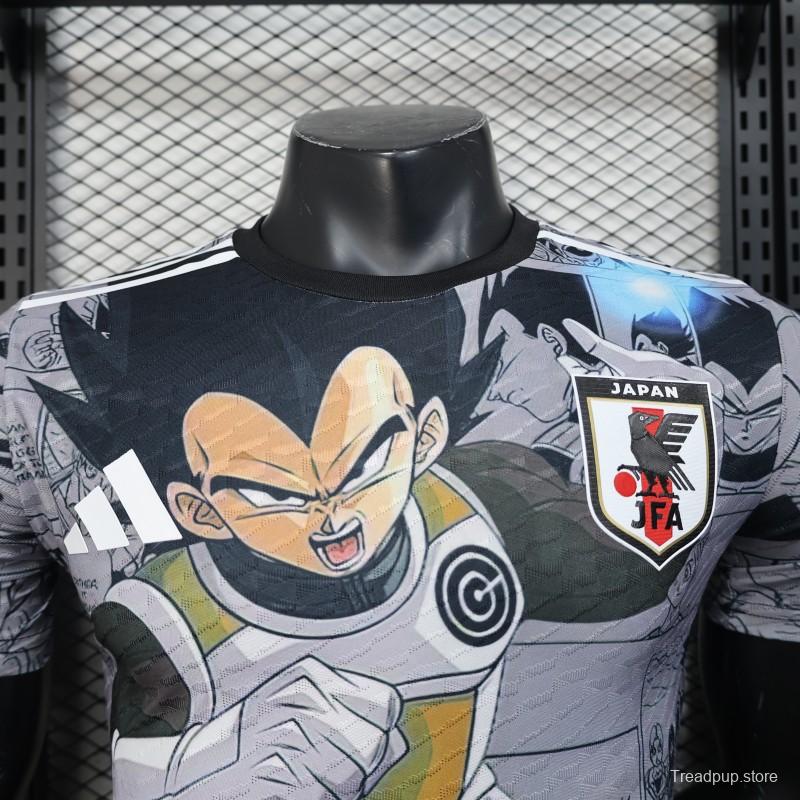 Player Version 2025 Japan National Team Dragon Ball Z Vegeta Grey with Anime Graphic Jersey