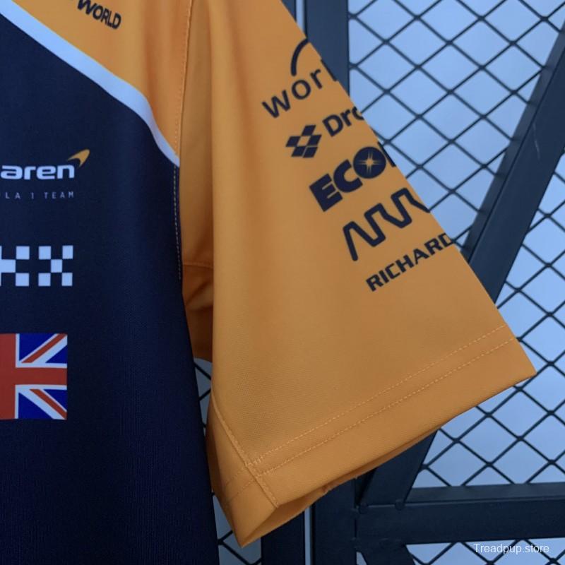 2025 F1 Formula Orange/Navy Mclaren Norris Jersey