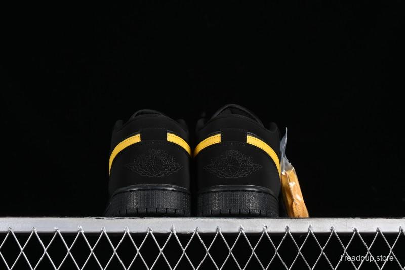 Nike Air Jordan 1 Low AJ1 Black Gold Hook Casual Sneakers - 553558-071