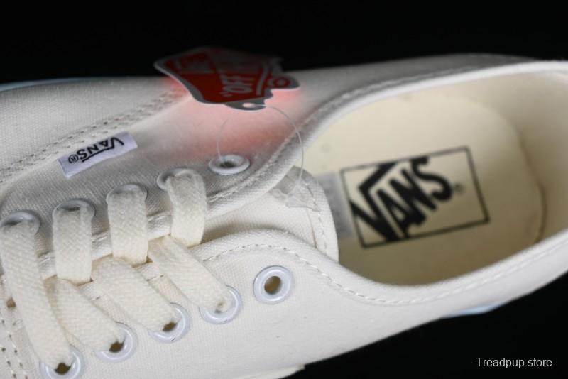 Vans Authentic White Blue Canvas Skate Shoes - VN0009PVEAK