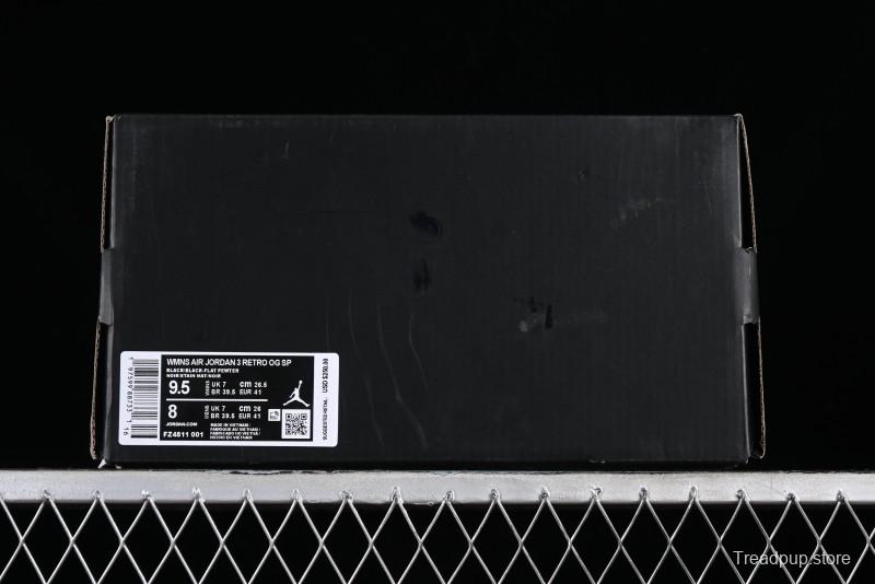 Nike A Ma Maniere x Air Jordan 3 Retro Black Sneakers - FZ4811-001