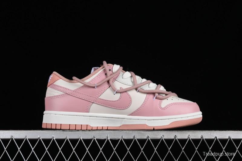 Nike Dunk Low ESS Custom Edition Rose Pink Retro Sweetheart Low-Top Casual Sneakers - DD1503-118