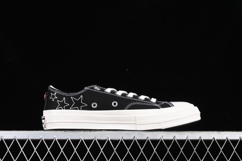 Converse Chuck 70 SNL Low Top Canvas Sneakers with Star Embroidery and Metal Studs - A11612C