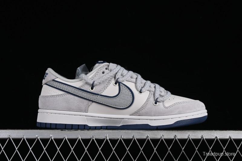 Nike SB Dunk Low The North Face Collaboration - Grey Blue Pig 8 Starry Sky Anniversary High-End Custom Low-Top Casual Skate Shoes - XX2025-311