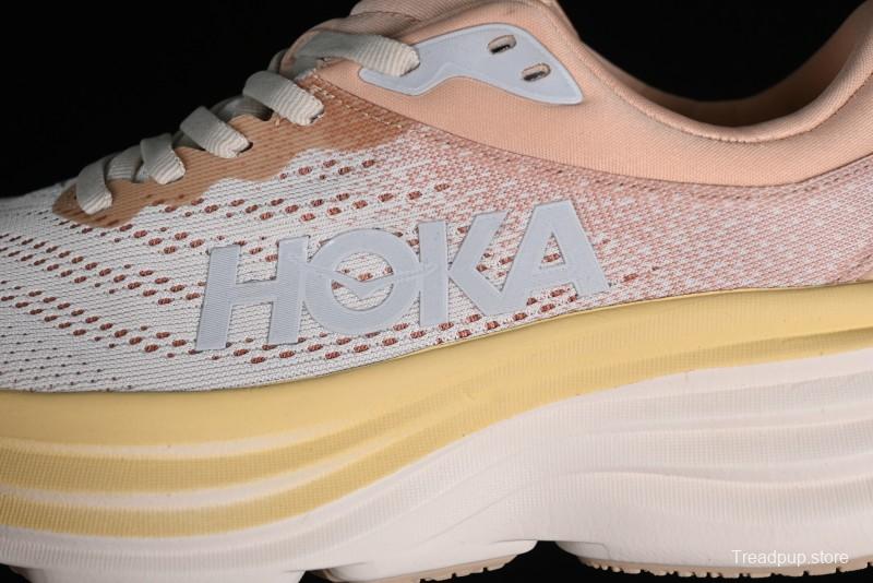 HOKA ONE ONE Bondi 8 Functional Cushioned Running Shoes with Soft EVA Midsole - 1123202 SSEG