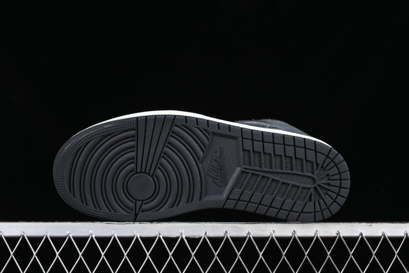 Nike Air Jordan 1 Mid Basketball Shoes in Space Gray - FJ3448-001