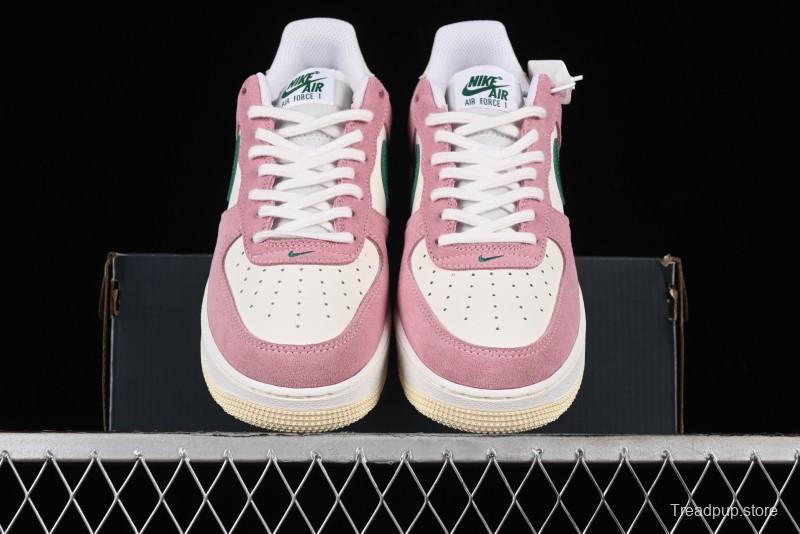 Nike Air Force 1 '07 Low Casual Sneakers in White Pink Green - FV9346-100