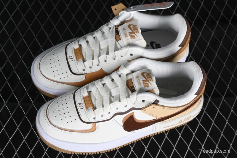 Nike Air Force 1 Shadow Low-Top Sneakers with Lightweight EVA Midsole and Anti-Slip RB Rubber Outsole - DZ1847-106