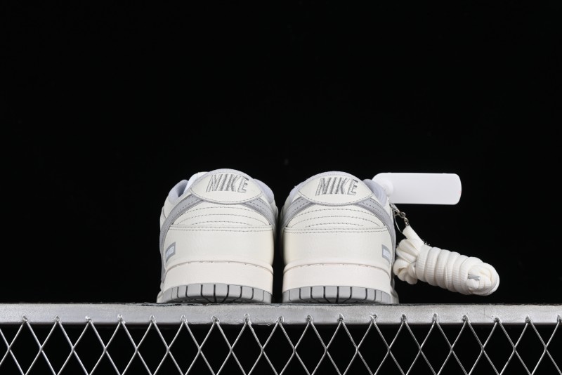 Nike SB Dunk Low UN Collaboration - Light Grey Swoosh Anniversary High-End Custom Low-Top Casual Skate Shoes - SF1588-135
