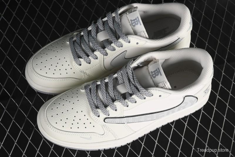 Nike Travis Scott x Fragment Design x Air Jordan 1 Low OG SP AJ1 Low Top Casual Sneakers - DM7866-022