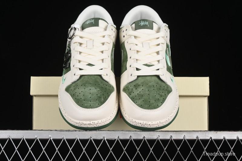 Nike SB Dunk Low Stussy Anniversary Custom Premium Low-Top Casual Sneakers - DQ1098-396