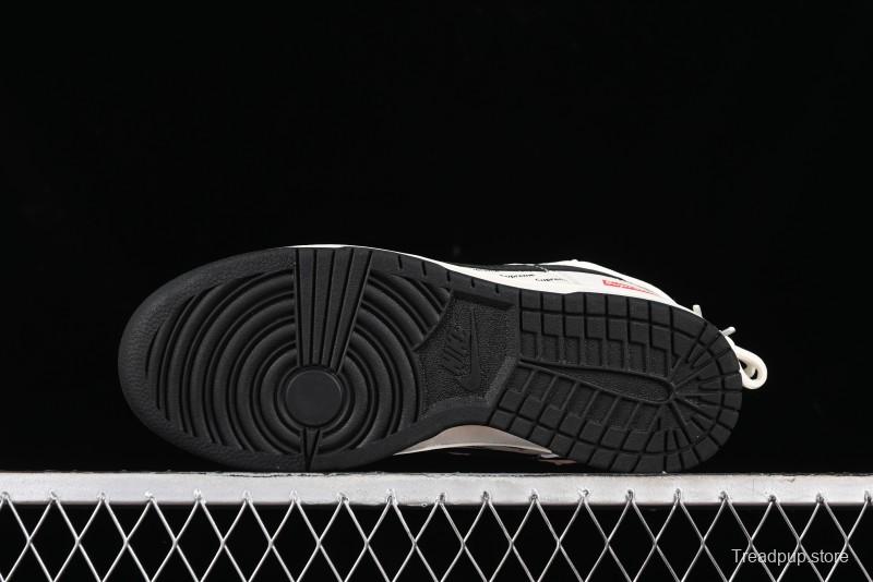 Nike SB Dunk Low Supreme Collaboration - Starry Night Black Engraving Anniversary High-End Custom Low-Top Casual Skate Shoes - JJ5688-108