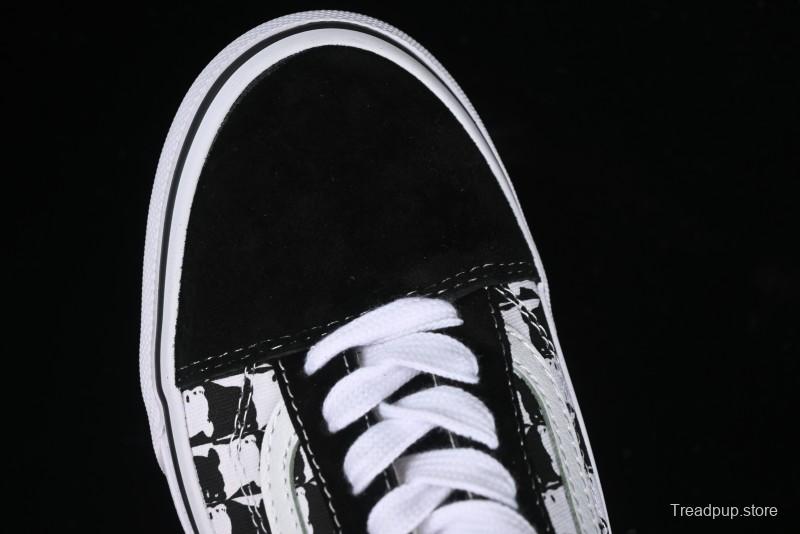 Vans Old Skool Checkerboard Bear Comfortable Slip-Resistant Cushioned Casual Vulcanized Sneakers - VN000D3CG03