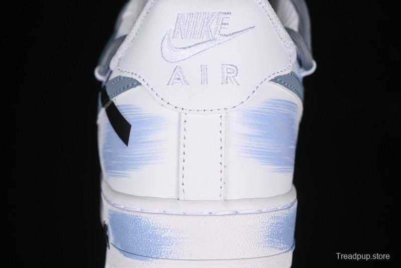 Nike Air Force 1 '07 Low Anime Theme Purple-Blue Spray Custom Casual Sneakers - ZH0316-029