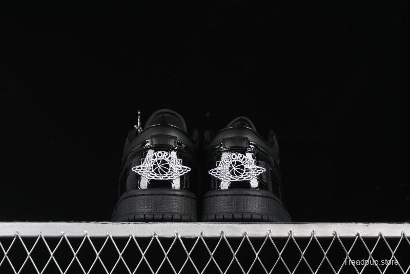 Nike Air Jordan 1 Low "Black Croc" Casual Sneakers - HJ7743-010