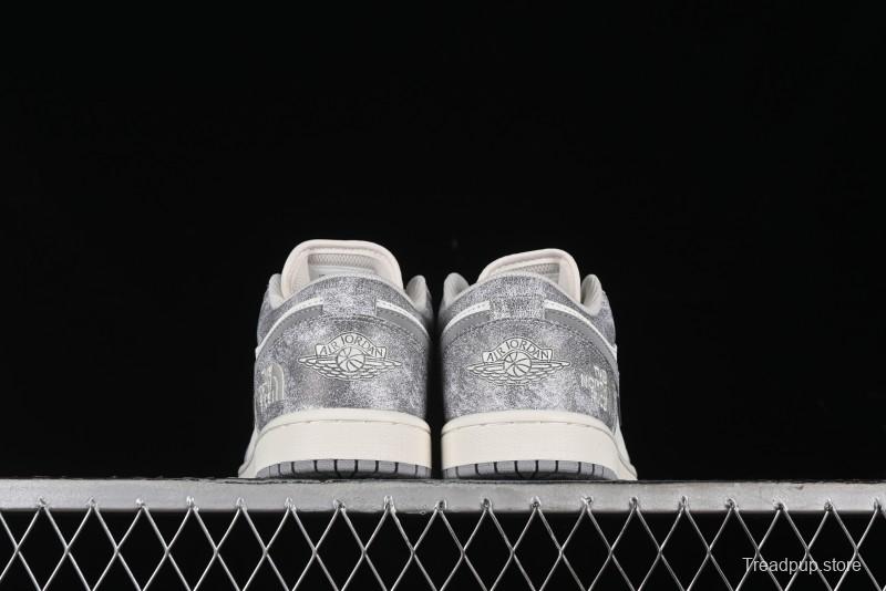 Nike Air Jordan 1 Low AJ1 The North Face Collaboration - Rock Gray High-End Custom Retro Basketball Shoes DC2024-023
