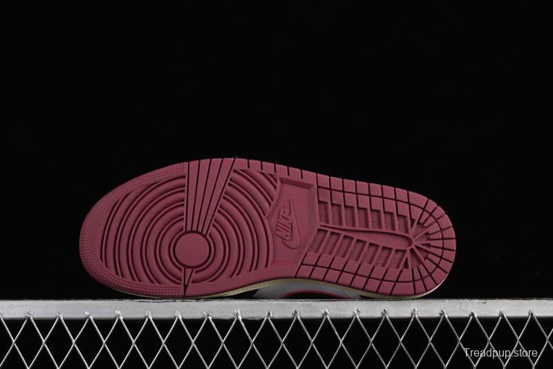 Nike Air Jordan 1 Mid AJ1 Snake Print Black Red Toe Mid-Top Basketball Shoes - FQ7818-101