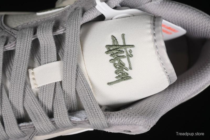 Nike Air Jordan 1 Low Stussy Collaboration - Light Green Elegant Grey Retro Basketball Shoes - WG8850-016