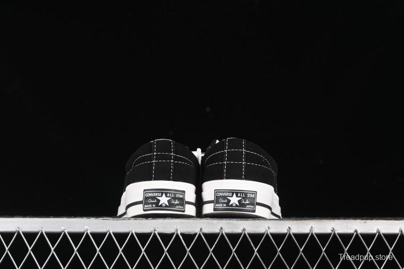 Converse One Star J Vtg Suede Low-Top Casual Sneakers in Retro Black and White - M.C3