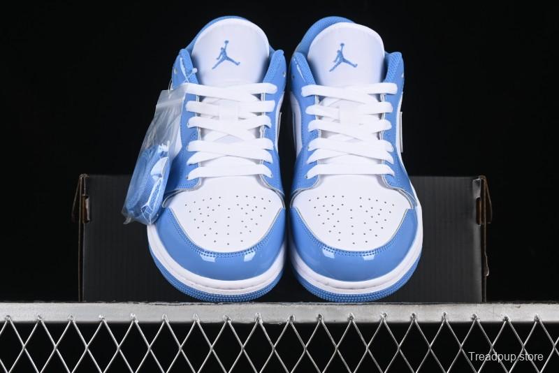 Nike Air Jordan 1 Low AJ1 Patent Blue Casual Sneakers - FZ2138-114