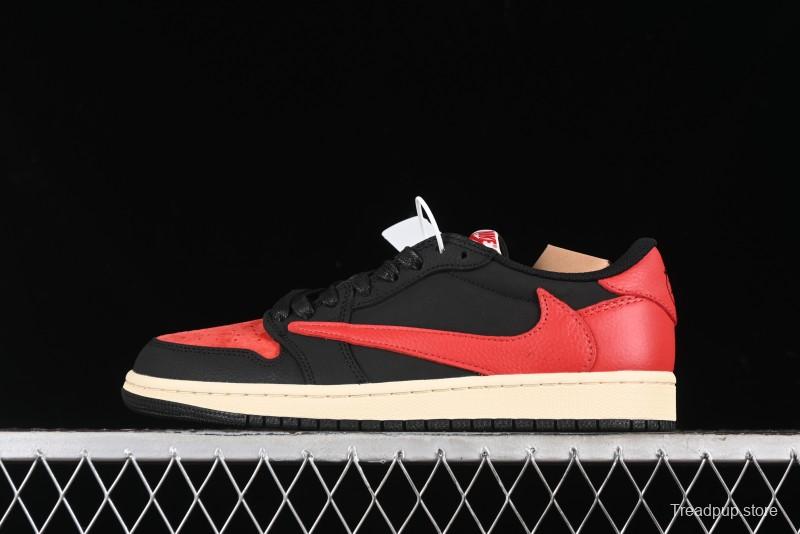 Nike Travis Scott x Air Jordan 1 Low OG AJ1 Reverse Swoosh Sneakers - DM7866-061