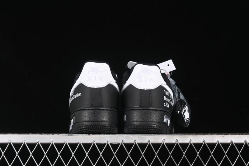 Nike Air Force 1 '07 Low Graffiti White Black Casual Sneakers - CW2288-017