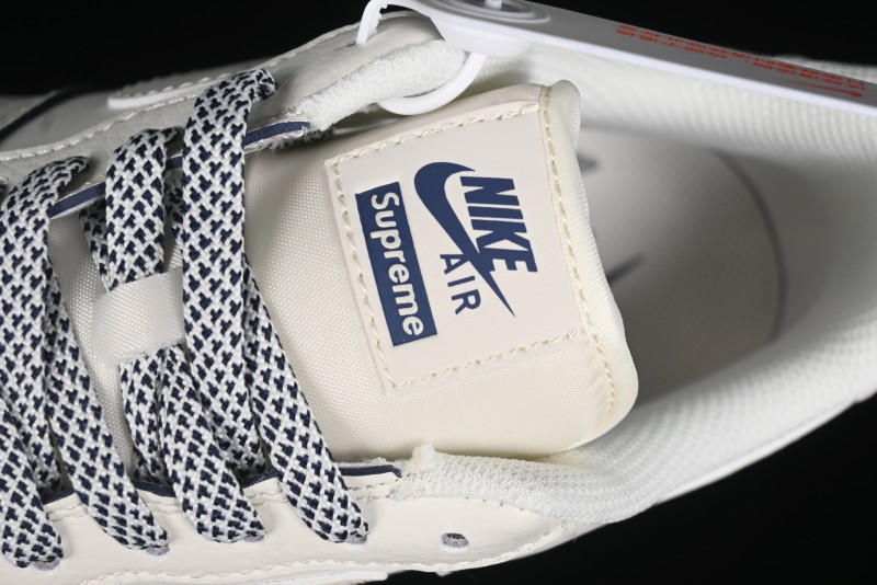 Nike Air Force 1 '07 Low Supreme The North Face Collaboration - Off White Light Blue Casual Sneakers - XZ1996-130