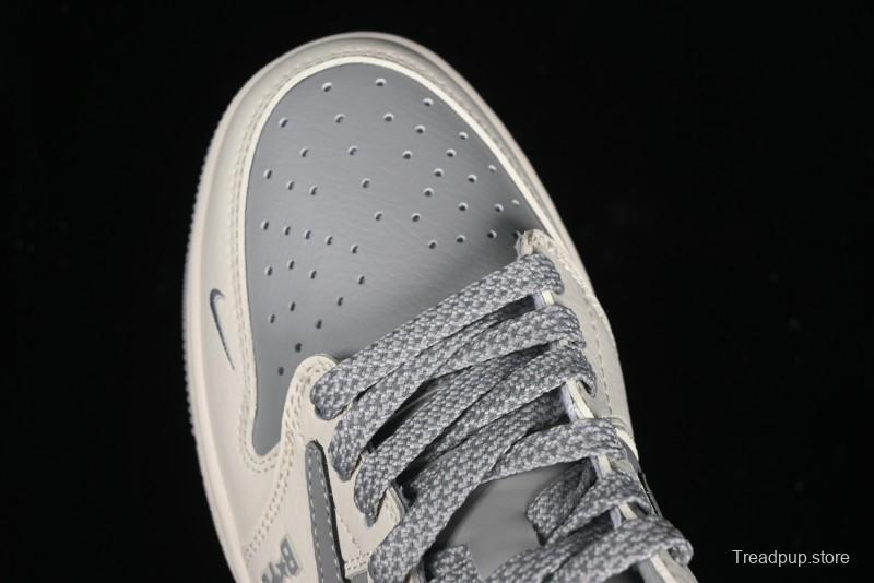 Nike Travis Scott x Fragment Design x Air Jordan 1 Low OG SP AJ1 Bape Collaboration - Moon Shadow Grey Low Top Casual Sneakers BB6511-625