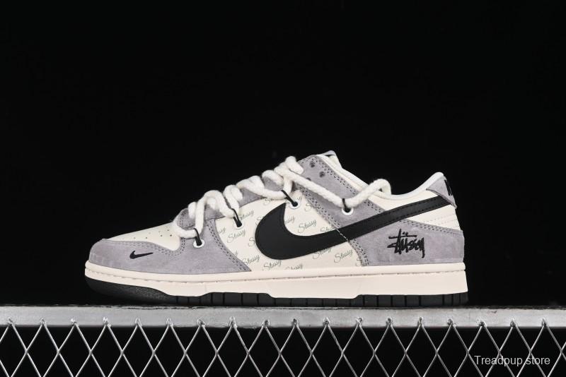 Nike SB Dunk Low Stussy Anniversary Edition Customized Low-Top Casual Skate Shoes - SJ2068-293