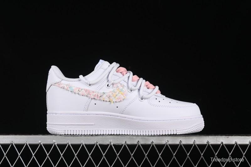 Nike Air Force 1 '07 Low Pink Chanel-Inspired Casual Sneakers - DH9999-334
