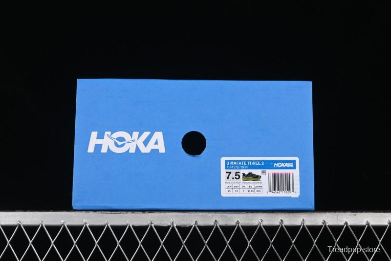 Hoka Mafate Three 2 Ultra-Lightweight Cushioned Trail Running Shoes with Vibram Outsole - 1141572 BHK