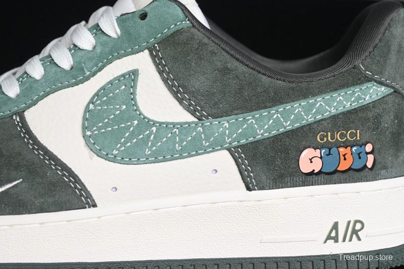 Nike Air Force 1 '07 Low Gucci Collaboration Jade Green Flywire Low-Top Casual Sneakers - KK1988-026