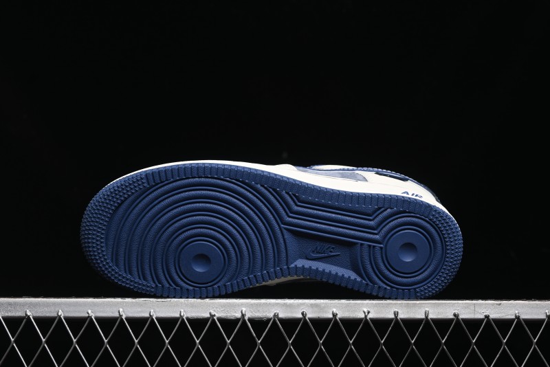 Nike Air Force 1 '07 Low Violent Bear Collaboration - Grey Beige Blue Low-Top Casual Sneakers - KK1988-017