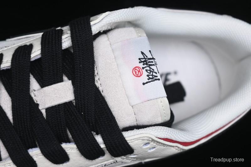 Nike SB Dunk Low Stussy Collaboration - Beige Black Swoosh Silver Edge Anniversary High-End Custom Low-Top Casual Sneakers - XX3168-306