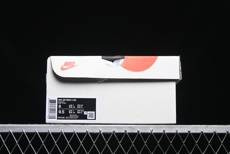 Nike Air Force 1 '07 Low Ghostface Collaboration - Light Grey Pigskin Low-Top Casual Sneakers - DF0188-022